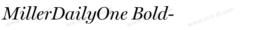 MillerDailyOne Bold字体转换